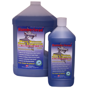 Hammerhead waste digester / odor eliminator